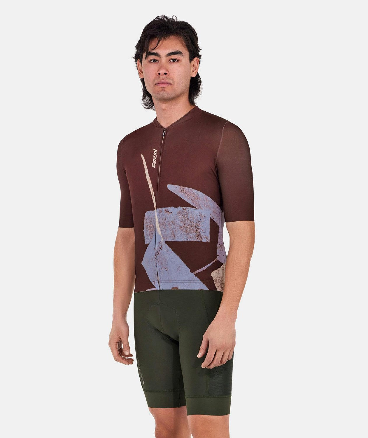 Santini SMS Note Men’s Short Sleeve Jersey - Chocolate