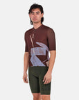 Santini SMS Note Men’s Short Sleeve Jersey - Chocolate