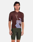 Santini SMS Note Men’s Short Sleeve Jersey - Chocolate