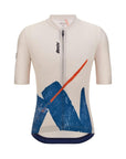 Santini SMS Note Men’s Short Sleeve Jersey - Beige