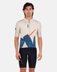 Santini SMS Note Men’s Short Sleeve Jersey - Beige