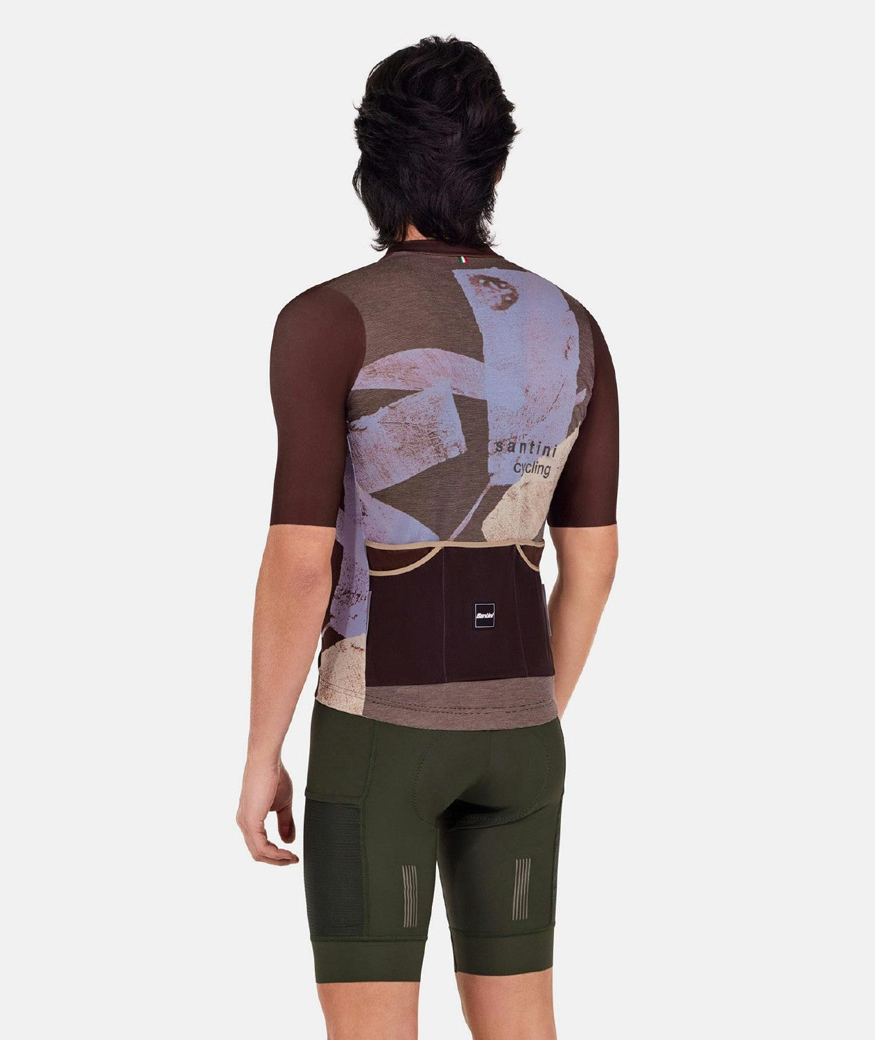 Santini SMS Note Men’s Short Sleeve Jersey - Chocolate