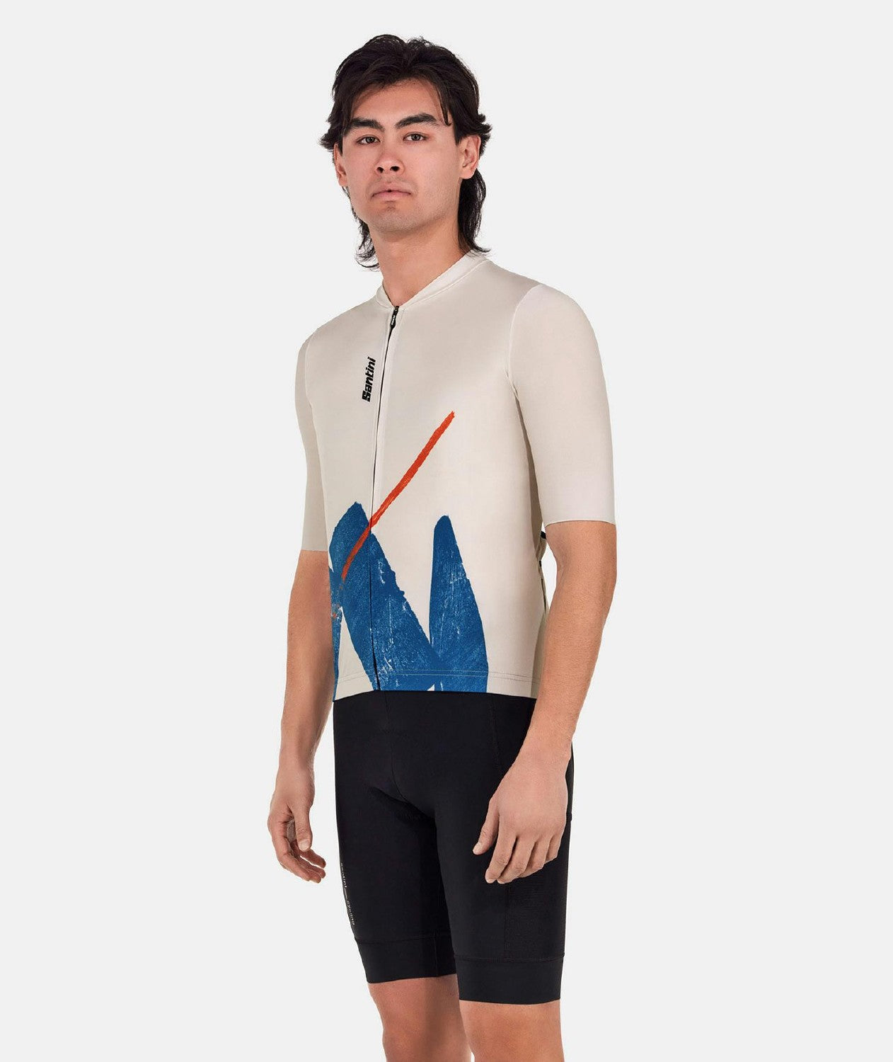 Santini SMS Note Men’s Short Sleeve Jersey - Beige