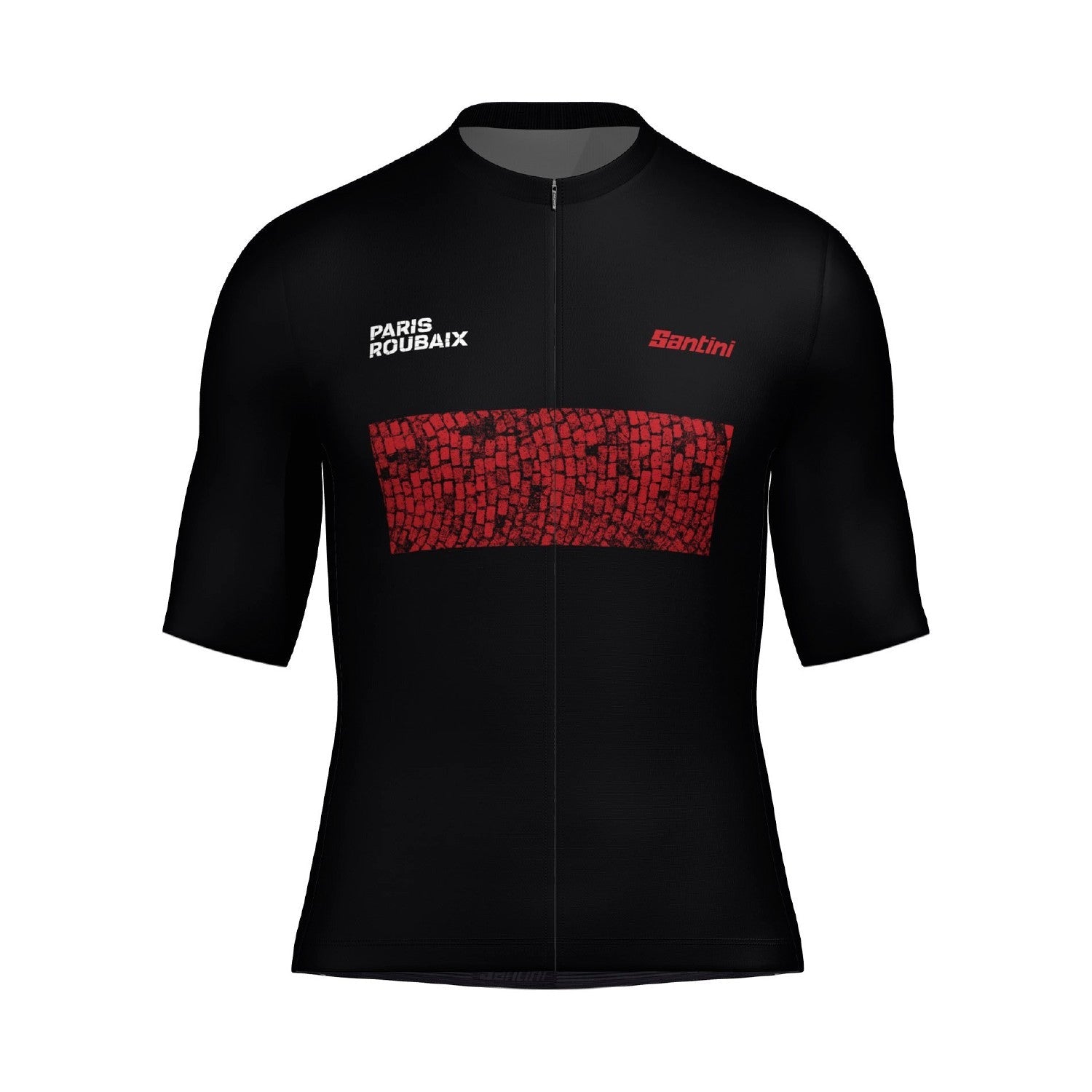 Santini SMS Paris Roubaix 2026 Short Sleeve Jersey - Black/Red