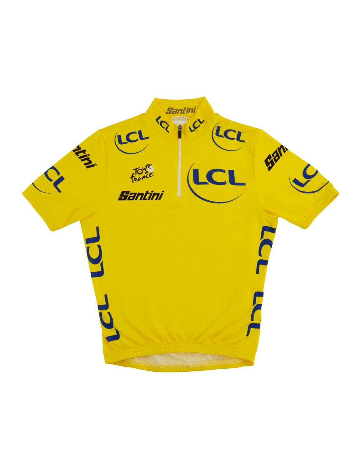 Santini Tour De France Kids Short Sleeve Leaders Jersey - Yellow