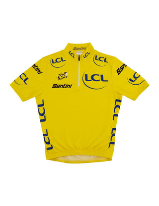 Santini Tour De France Kids Short Sleeve Leaders Jersey - Yellow