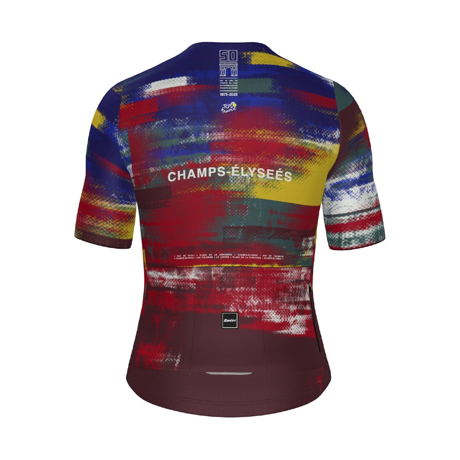 Santini TDF Arrivee Bash 50th Anniversary Short Sleeve Jersey - Print