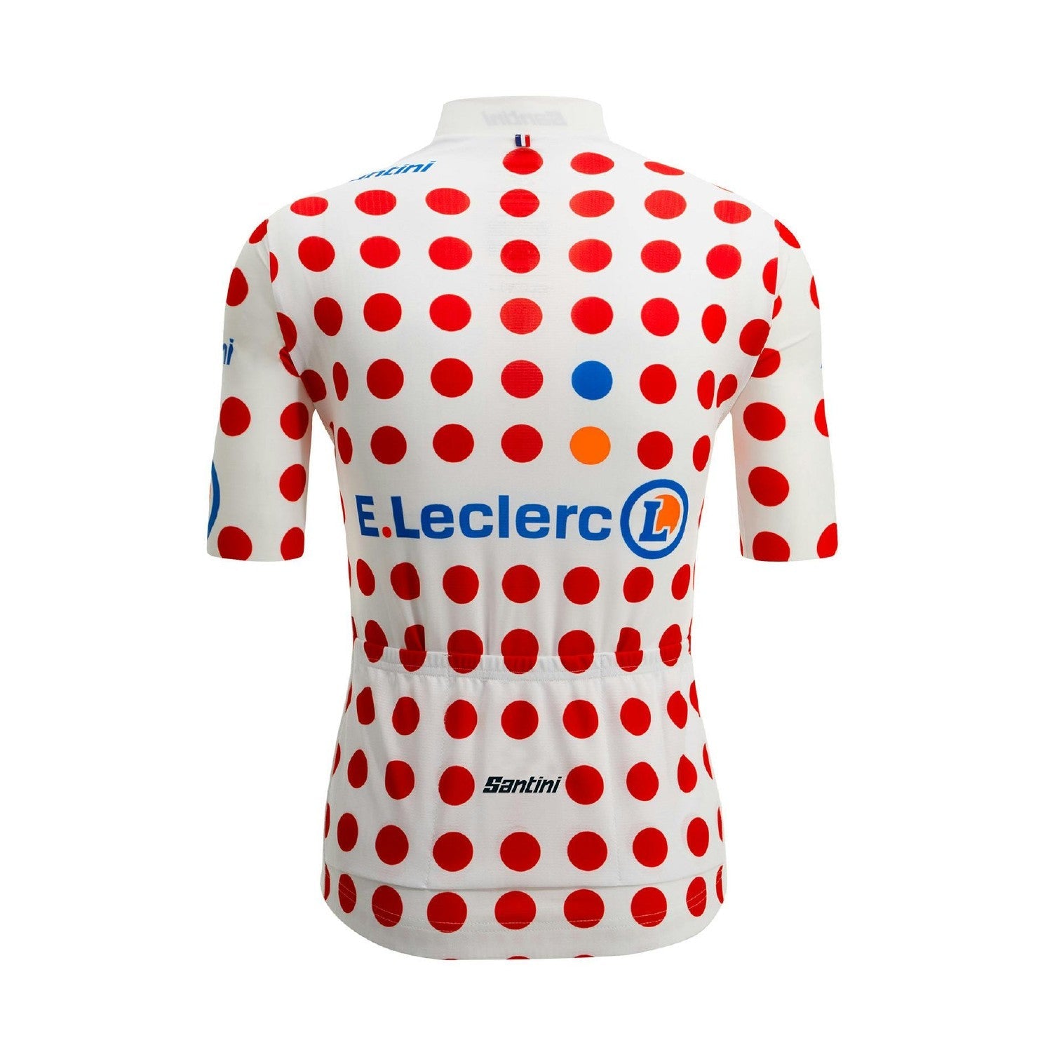 Santini SMS Tour de France Polka Dot Short Sleeve Jersey - White/Red