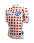 Santini SMS Tour de France Polka Dot Short Sleeve Jersey - White/Red