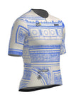 Santini TDF Arc De Triomphe Stage Short Sleeve Jersey - White/Blue