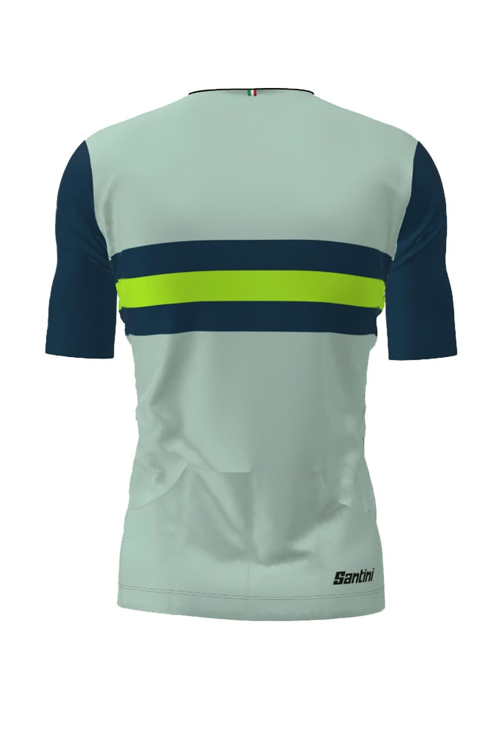 Santini Cupio Short Sleeve Triathlon Top - Fluro/Green