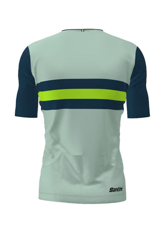 Santini Cupio Short Sleeve Triathlon Top - Fluro/Green