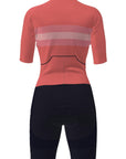 Santini Leaf Short Sleeve Women's Trisuit - Coral