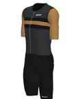 Santini Leaf Short Sleeve Men's Trisuit - Black/Gold