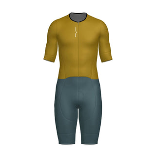 Santini SMS Leaf 26 Men’s Short Sleeve Trisuit - Ochre