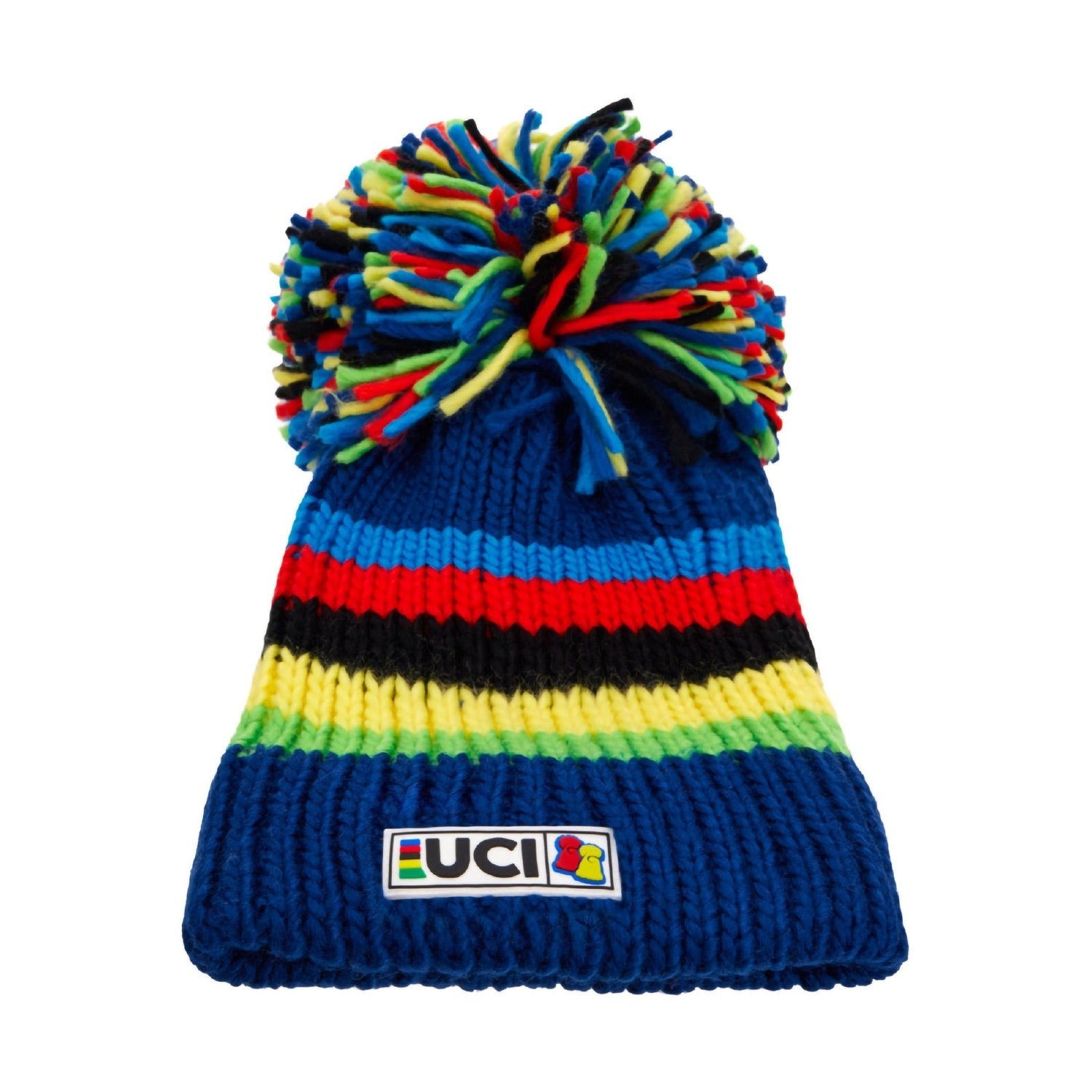 Santini SMS UCI World Champion Big Bobble Beanie - Blue