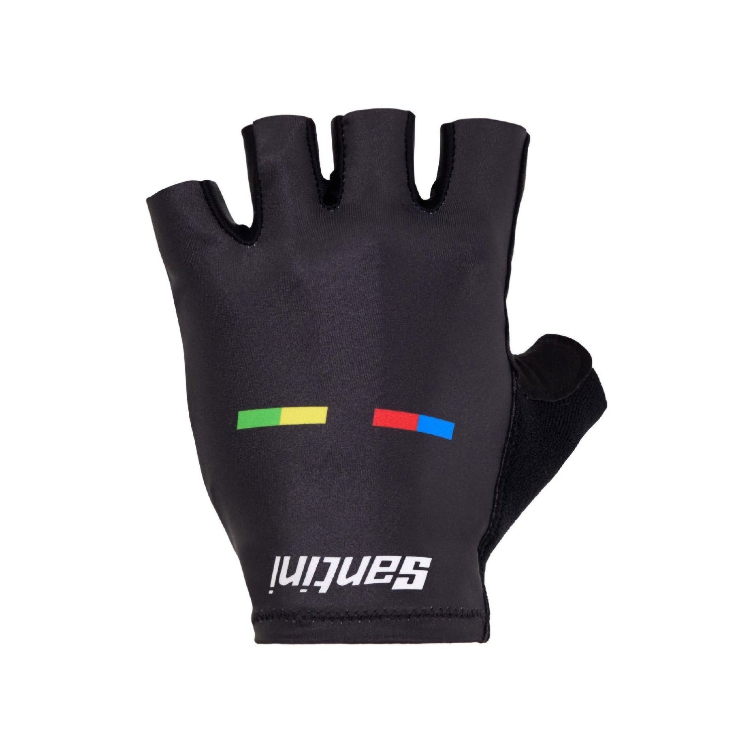 Santini SMS UCI World Champion Cycling Gloves - Black