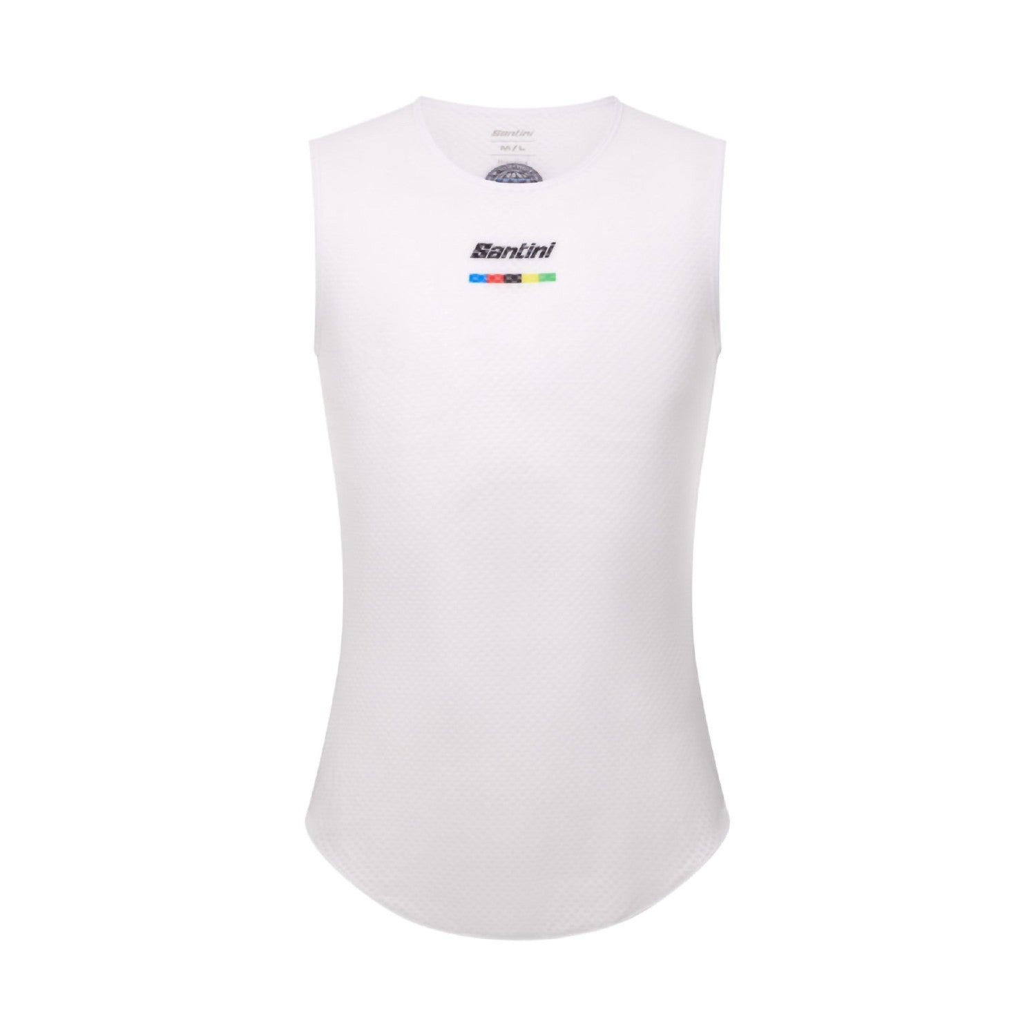 Santini SMS UCI World Champion Sleeveless Baselayer - White