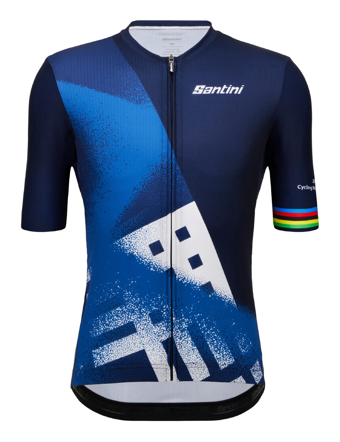 Santini UCI Glasgow World Champs City Grid Short Sleeve Jersey - Blue