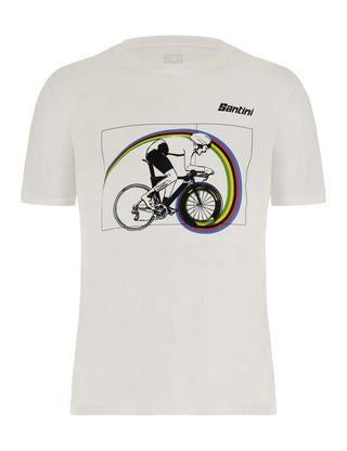Santini UCI Official Time Trial Short Sleeve T-Shirt - White