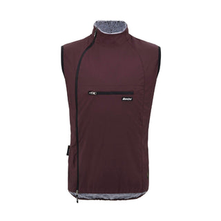 Santini Alpha Pack Gravel Sleeveless Vest - Burgundy