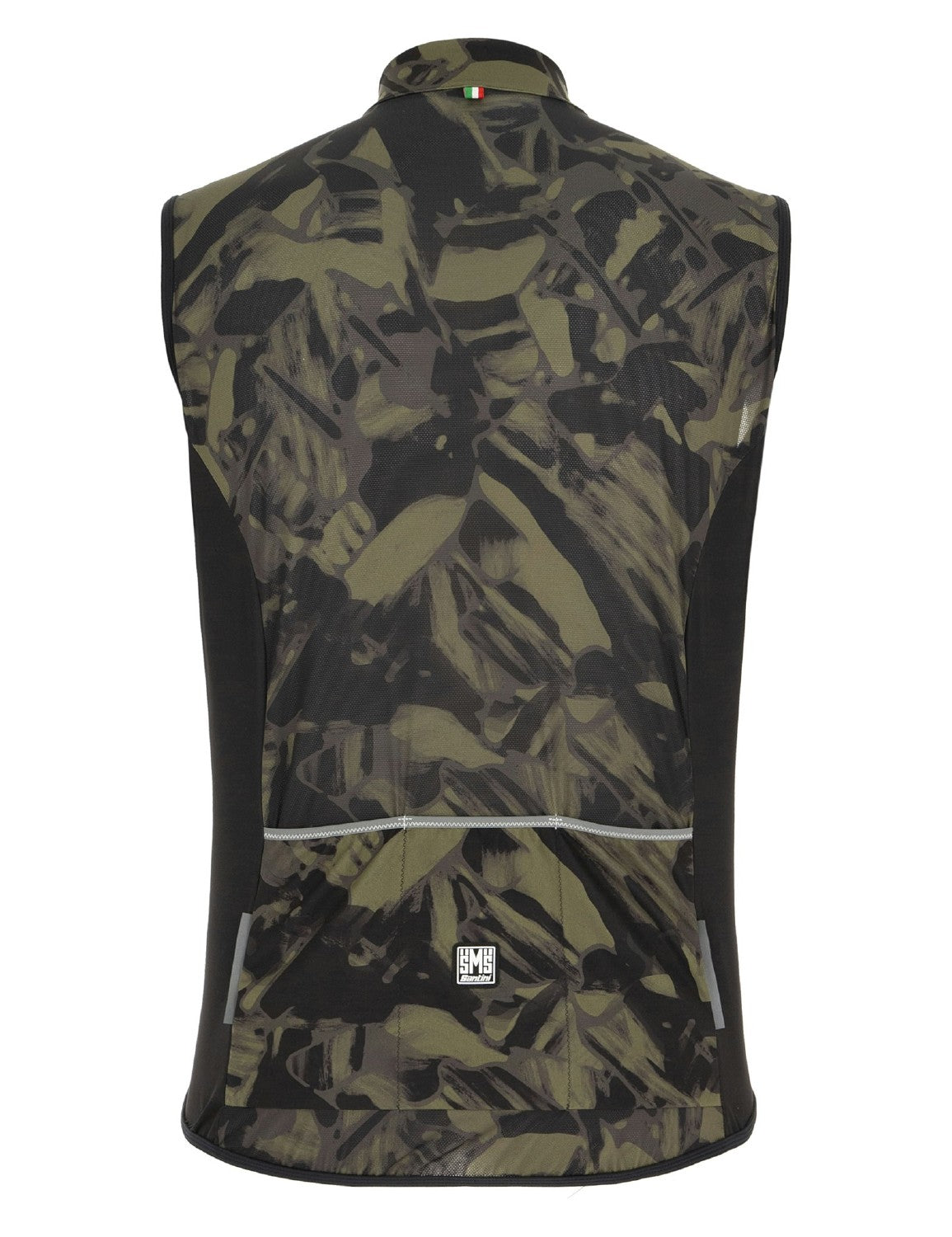 Santini Gravel Men's Windbreaker Vest - Camo Green