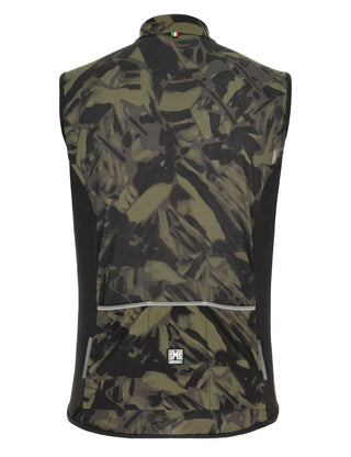 Santini Gravel Men's Windbreaker Vest - Camo Green