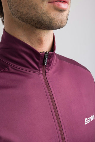 Santini Nebula 3W Men's Wind Breaker Jacket - Maroon