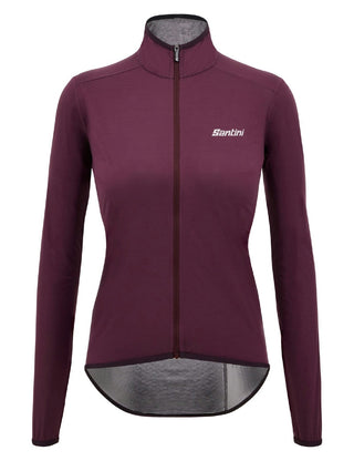 Santini Guard Nimbus Women's Rainproof Packable Jacket - Burgundy