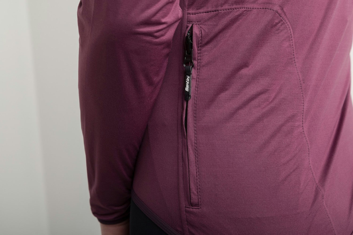 Santini Guard Nimbus Women's Rainproof Packable Jacket - Burgundy