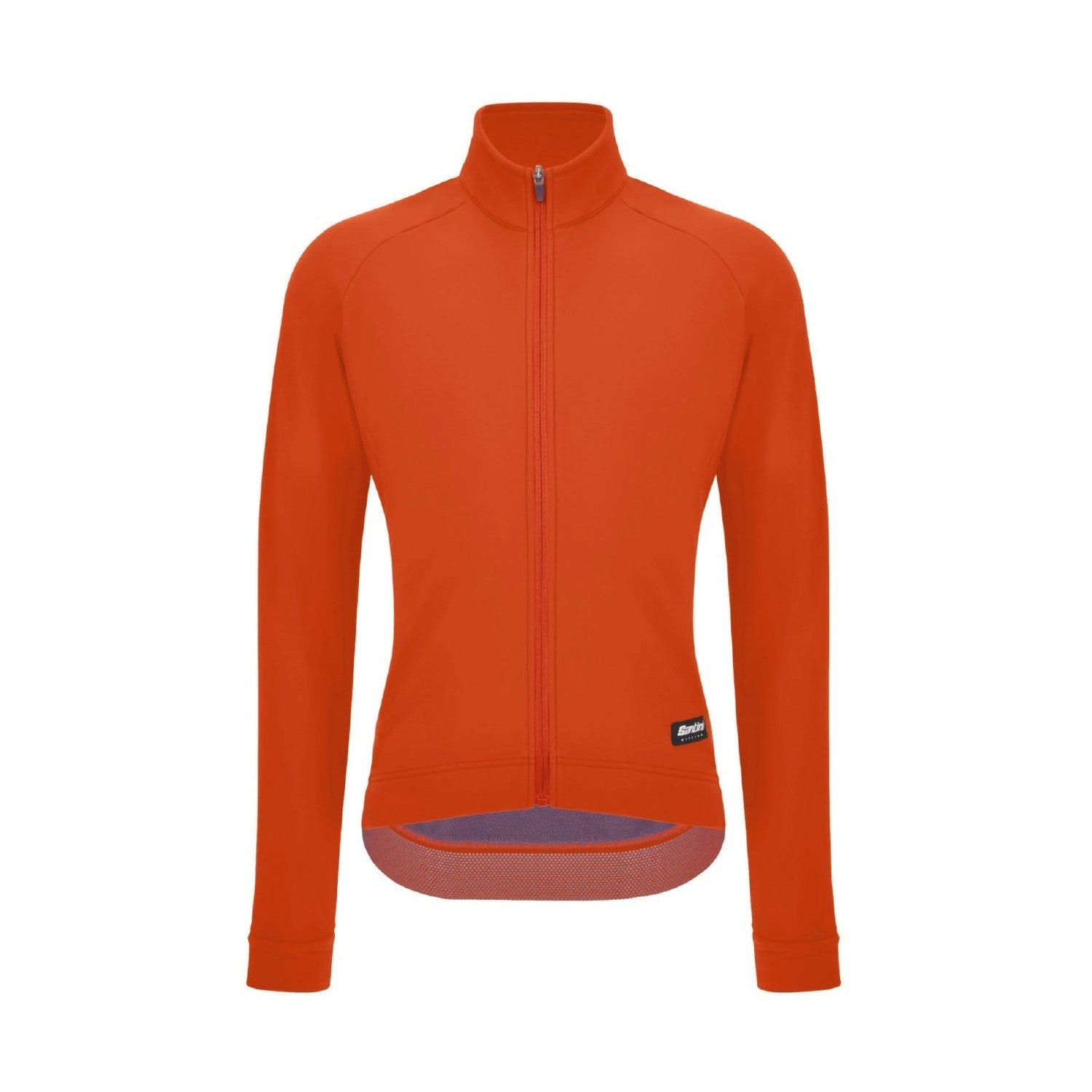 Santini SMS RTR Technical Windproof Winter Fleece Jacket - Deep Orange