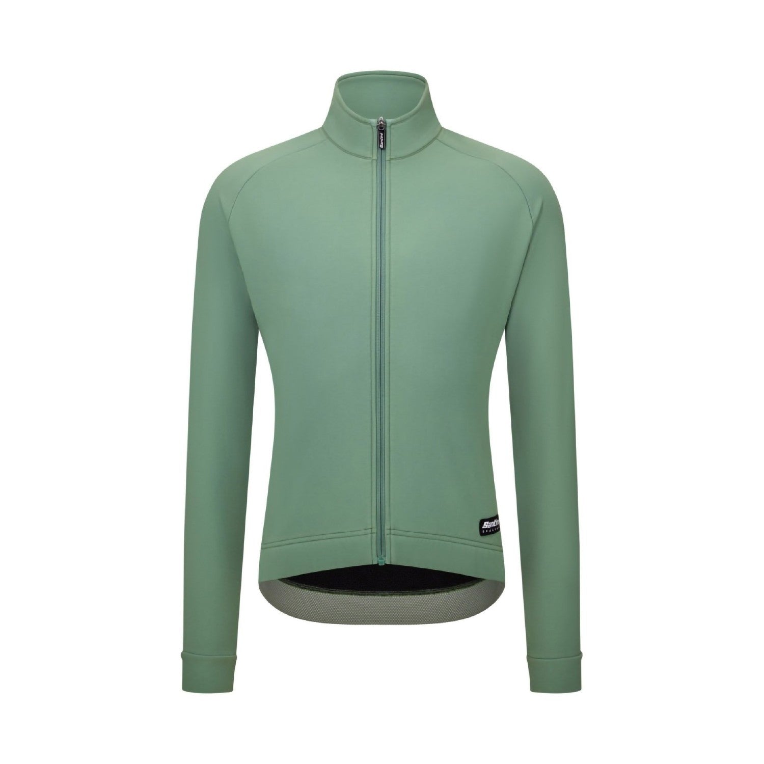 Santini SMS RTR Technical Windproof Winter Fleece Jacket - Sage Green