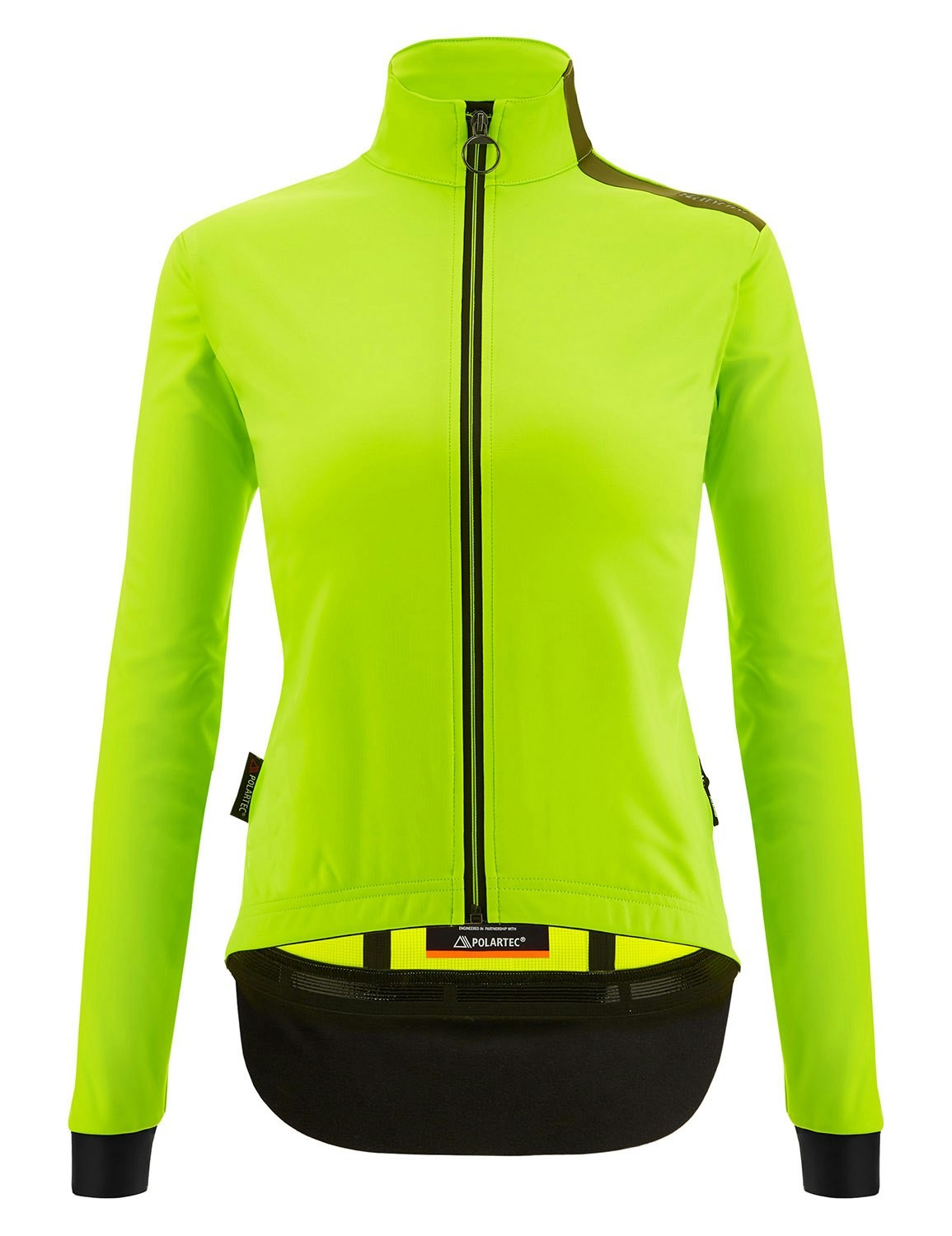 Santini Vega Multi Jacket Women's With Hood - Lime
