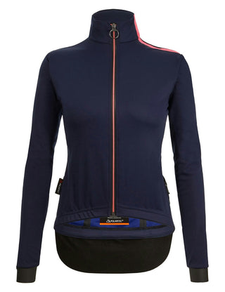 Santini Vega Multi Jacket Women's With Hood - Navy Blue