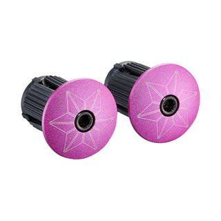 Supacaz Super Sticky Kush Sakura Bar Tape With Pink Star Plugz - Pink