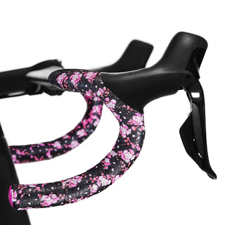 Supacaz Super Sticky Kush Sakura Bar Tape With Pink Star Plugz - Pink