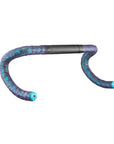 Supacaz Super Sticky Kush Splat Bar Tape With Blue Star Plugz - Blue Refract