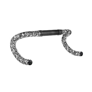 Supacaz Super Sticky Kush Splat Bar Tape With Black Star Plugz - White