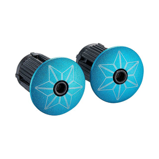 Supacaz Super Sticky Kush Star Fade Bar Tape With Blue Star Plugz - Blue Refract