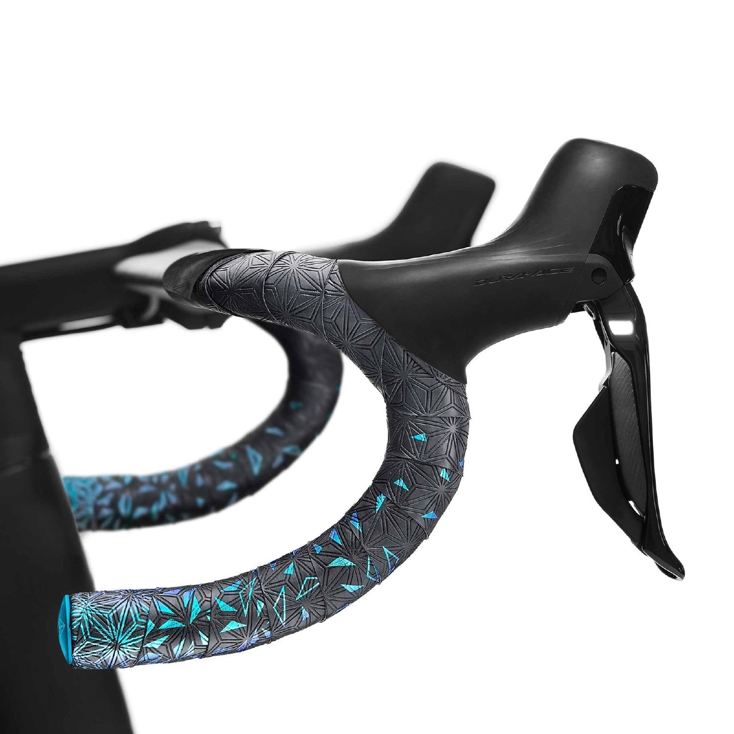 Supacaz Super Sticky Kush Star Fade Bar Tape With Blue Star Plugz - Blue Refract