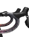 Supacaz Super Sticky Kush Star Fade Bar Tape With Black Star Plugz - Fire Refract