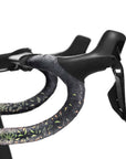 Supacaz Super Sticky Kush Star Fade Bar Tape With Black Star Plugz - Emerald Refract