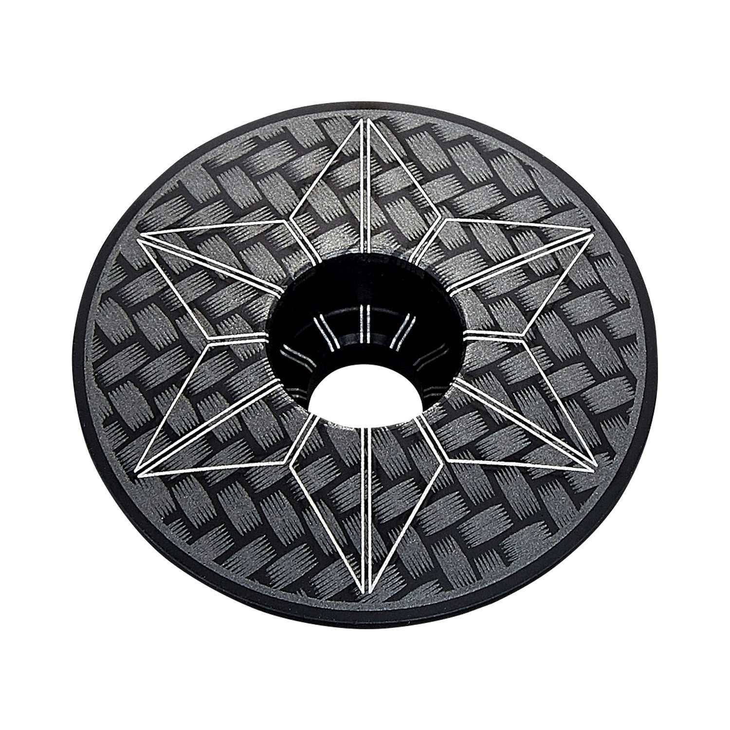 Supacaz Star Capz Ahead Headset Cap - Laser Carbon
