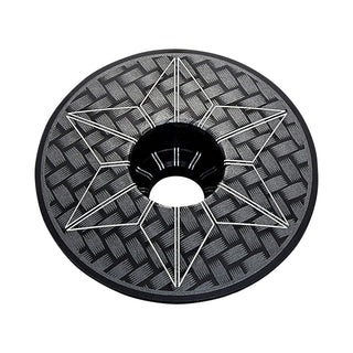 Supacaz Star Capz Ahead Headset Cap - Laser Carbon