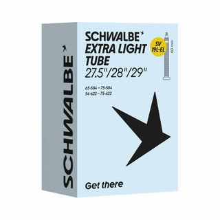 Schwalbe Extra Light SV 60mm Tube 19L-EL (27.5"/28"/29") 27.5–29 × 2.10–3.00