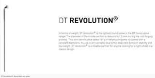 DT Revolution2.0 Jbend Blk 292 per spoke