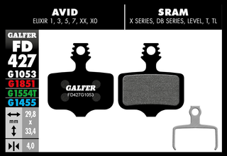 Galfer Brake Pads Avid, Elixir, Sram XX