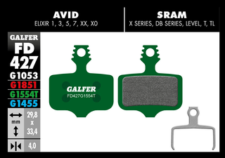 Galfer Brake Pads Avid, Elixir, Sram XX