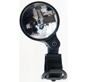 Mirror Adjustable/Universal Mount, For Handlebar and Fork, Black 50mm Dia (actual Mirror: 45mm)