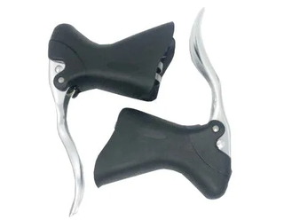 Promax Aero Aero Brake Lever, Alloy With Return Spring, SILVER With BLACK Hoods